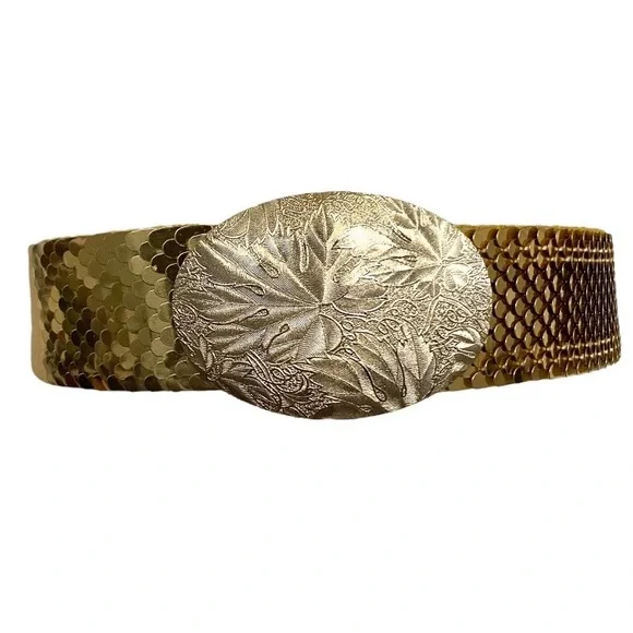 Vintage | Accessories | Vintage 8s Gold Tone Stretch Metal  display picture 2